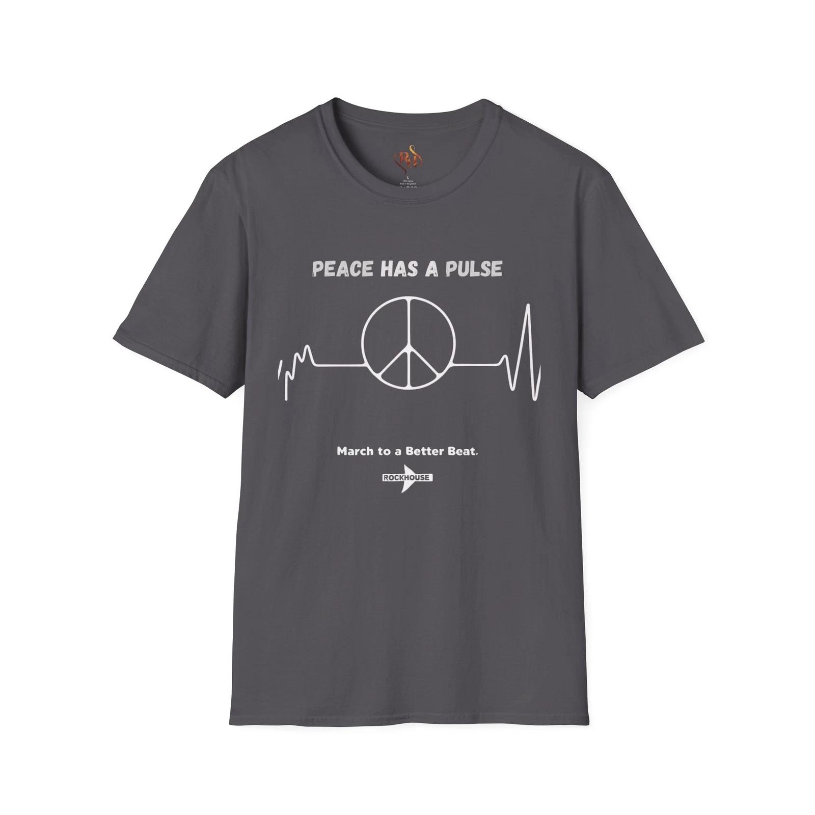 Peace Has a Pulse T-Shirt, Unisex Tee for Activists, Save the Animals, Vegan for 4XL
