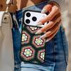 Granny Square Crochet Phone Case For iPhone 17 Air 14 15 13 12 Max Cover For Apple 14 15 16 16e 11 Pro Max Plus