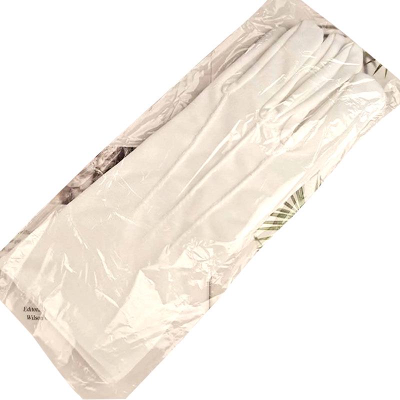 Off-White Polyester Children's Gloves: Primary School, Dance, Gymnastics, Sports, Flag Raising, Elastic Bands.