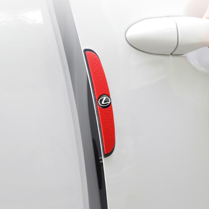 4Pcs Car Door Bumper Strip Anti Collision Rubber Stickers For Lexus F-SPORT ES RX NX LS UX LM LX GX LC RZ IS CT GS RC HS SC TX