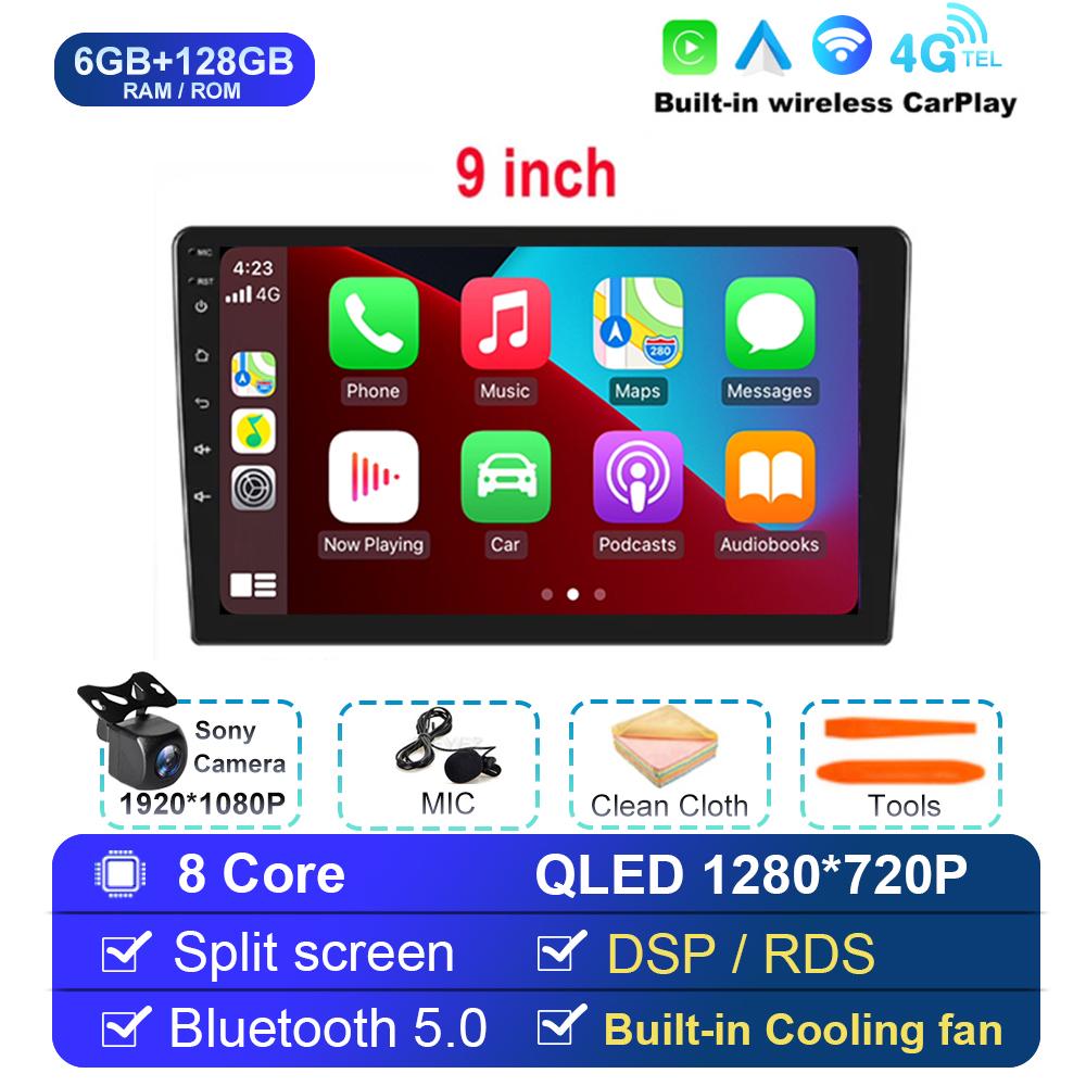 Android 14 For Univers Car Radio 2 Din Apple Carplay Automotive Multimedia Player GPS Android Auto IPS Screen RDS DSP Car Stereo