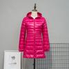 Giacche Piumino da Donna Giacca in Piuma d'Anatra Autunno Inverno Calda Portatile con Cappuccio Giubbotto Antivento Parka