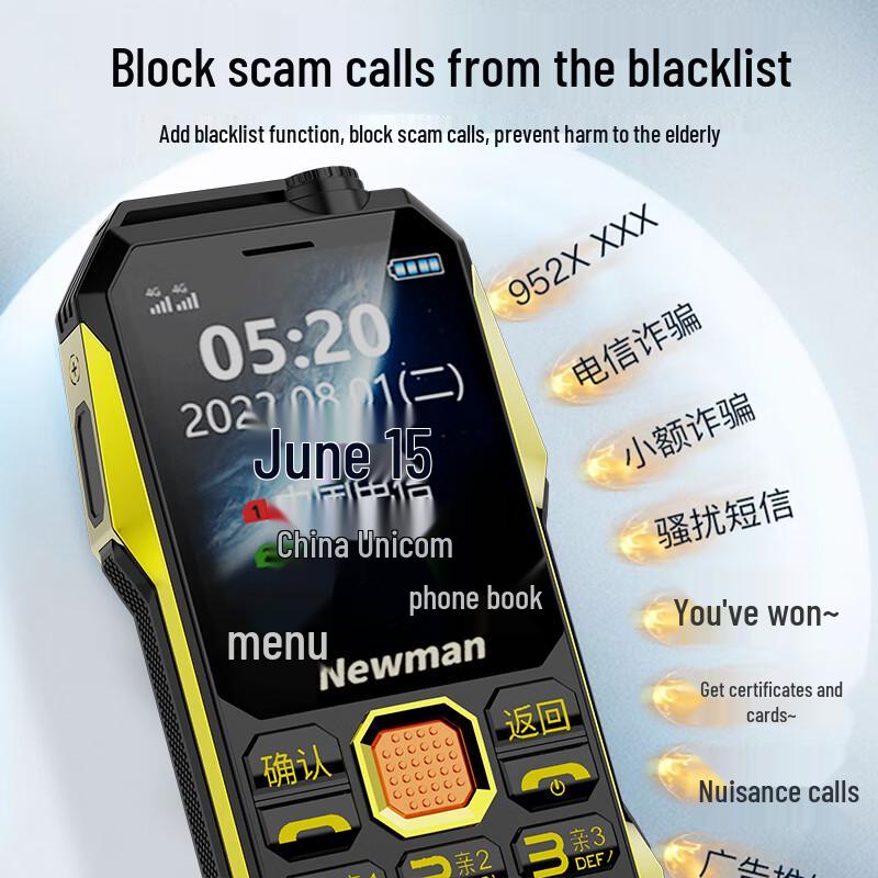 Newman N99 Robustes 4G Feature Phone für Senioren (CN-Version)