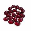 Red Garnet Oval Cabochons, Smooth Polished Gemstones for Custom Jewelry Making