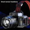 Smart Sensor Headlamp Work Light Control Outdoor LED Rechargeable Zoomable with Motion Fishing
