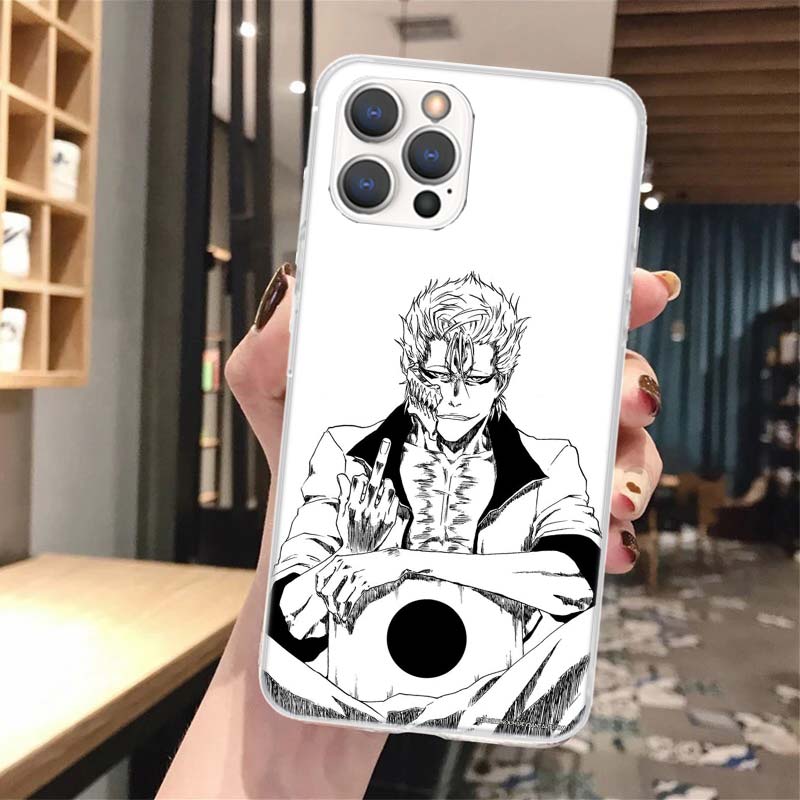 Bleach Grimmjow Silicon Phone Case for iPhone 17 16 16E 15 Pro Max 14 Plus 11 13 Mini 12 7 8 SE Air 17Pro Cover Shell for Apple