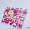Cute Strawberry Bear Resin Accessories Cream Jelly Diy Phone Case Water Bottle Charm Car Sticker