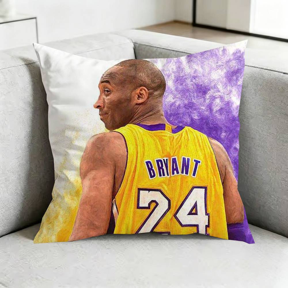 Kobe BBryant BBasketball Legend Square DoubleSided printed Pillow Case Bedroom Bedside Pillow Sofa Cushion Cover Gift