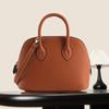 Women's Bag Leather High-end Cowhide Mini Shell Bowling All-match Handbag One-shoulder Cross-body