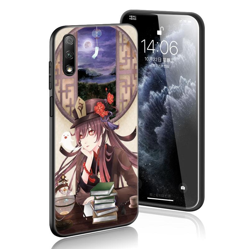 Genshin Impact Hutao Case For Huawei Honor 10X Lite 7A 8A 9X 20 Pro 7S 8C 8S 8X 9A 9C 10i 20i 30i 20E 20S 8 10 Lite Black Cover