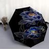 1pc Floral Design Automatic Folding Umbrella - 8-Rib Compact Travel Umbrella Durable & Portable for Outdoor Use, Perfect Gift095