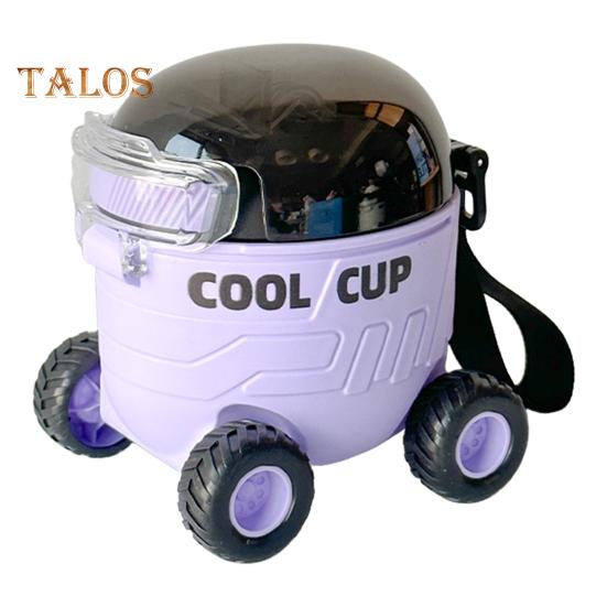 

Бутылка для воды в виде мультяшного автомобиля с трубочкой, герметичная, 550 мл, симпатичная детская чашка для воды, дизайн в форме автомобиля, для школы, спорта, путешествий фиолетовый