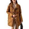 JIANHU Women's Mid-Length Disc-Button Down Winter Coat