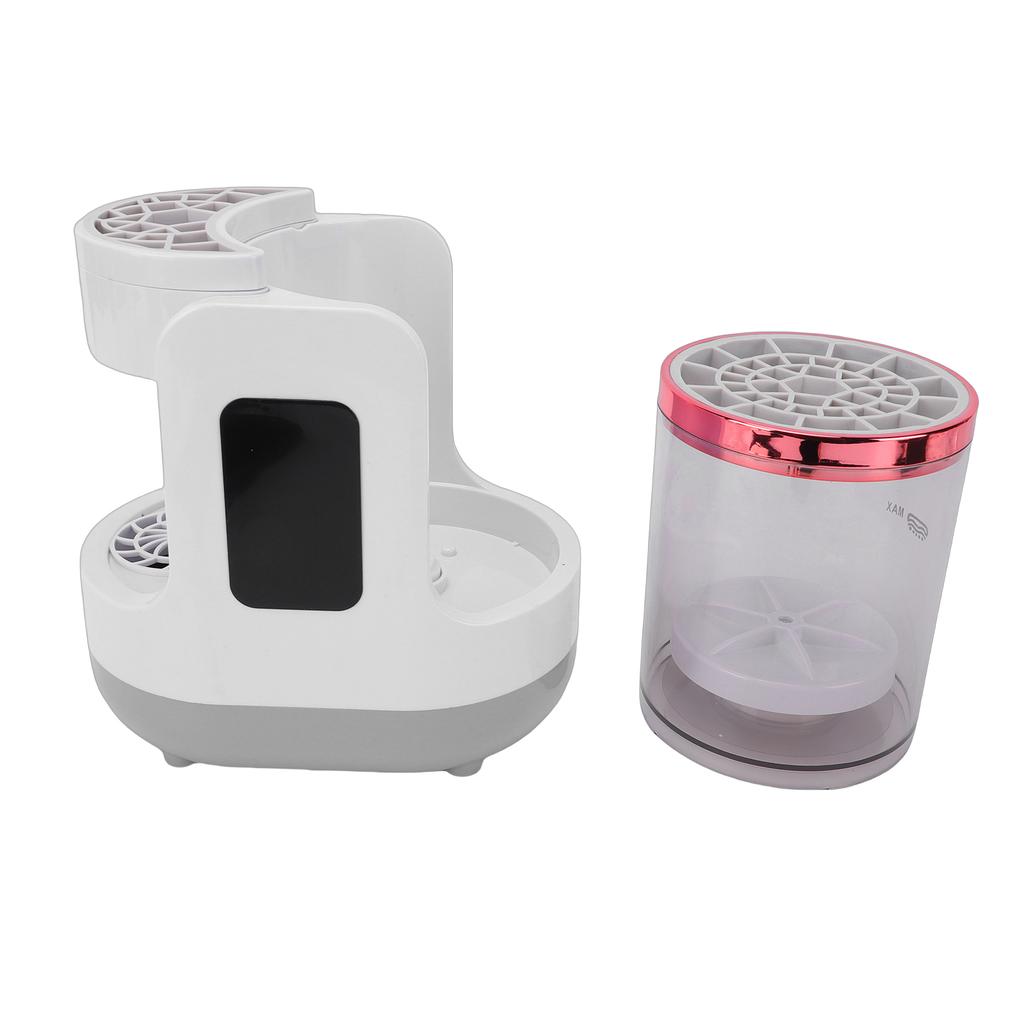 Electric Makeup Brush Cleaner Machine Automatic Makeup Brush Drying Machine 850 RPM with Clear Body