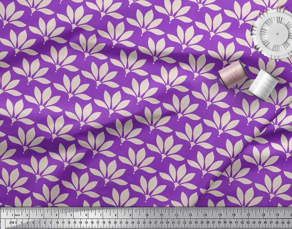 Soimoi Grüner Japanischer Krepp-Satin-Stoff Künstlerischer Blumendekorstoff Bedruckter Meter 42 Zoll