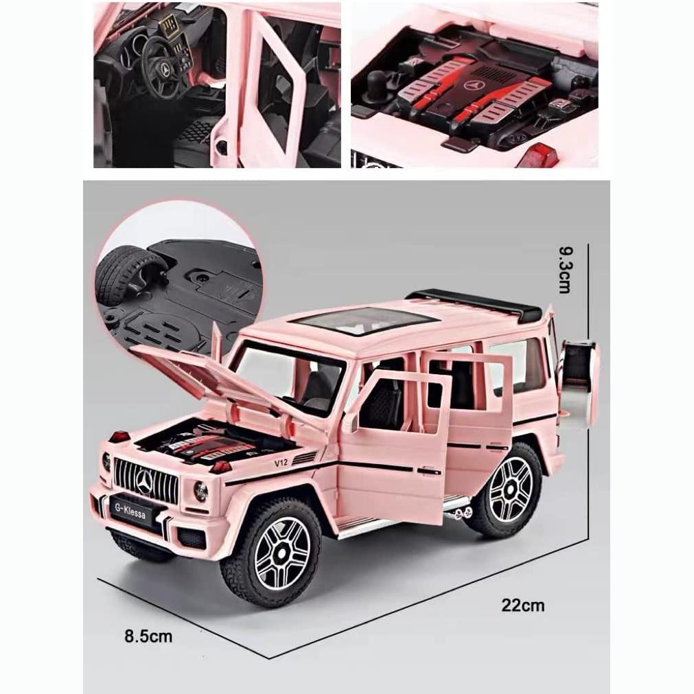 1:Benz G800 litý model auta v měřítku 22, stahovací autíčko se světlem a zvukem pro chlapce, dospělé dárek