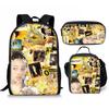 Luxury Popular Funny Novelty Kpop Katseye 3D Print 3pcs/Set pupil School Bags Laptop Daypack Backpack Lunch bag Pencil Case