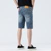 New Style of Denim Shorts Men's Summer Thin 5-point Pants Mid-sized Trousers Casual 5-point Pants