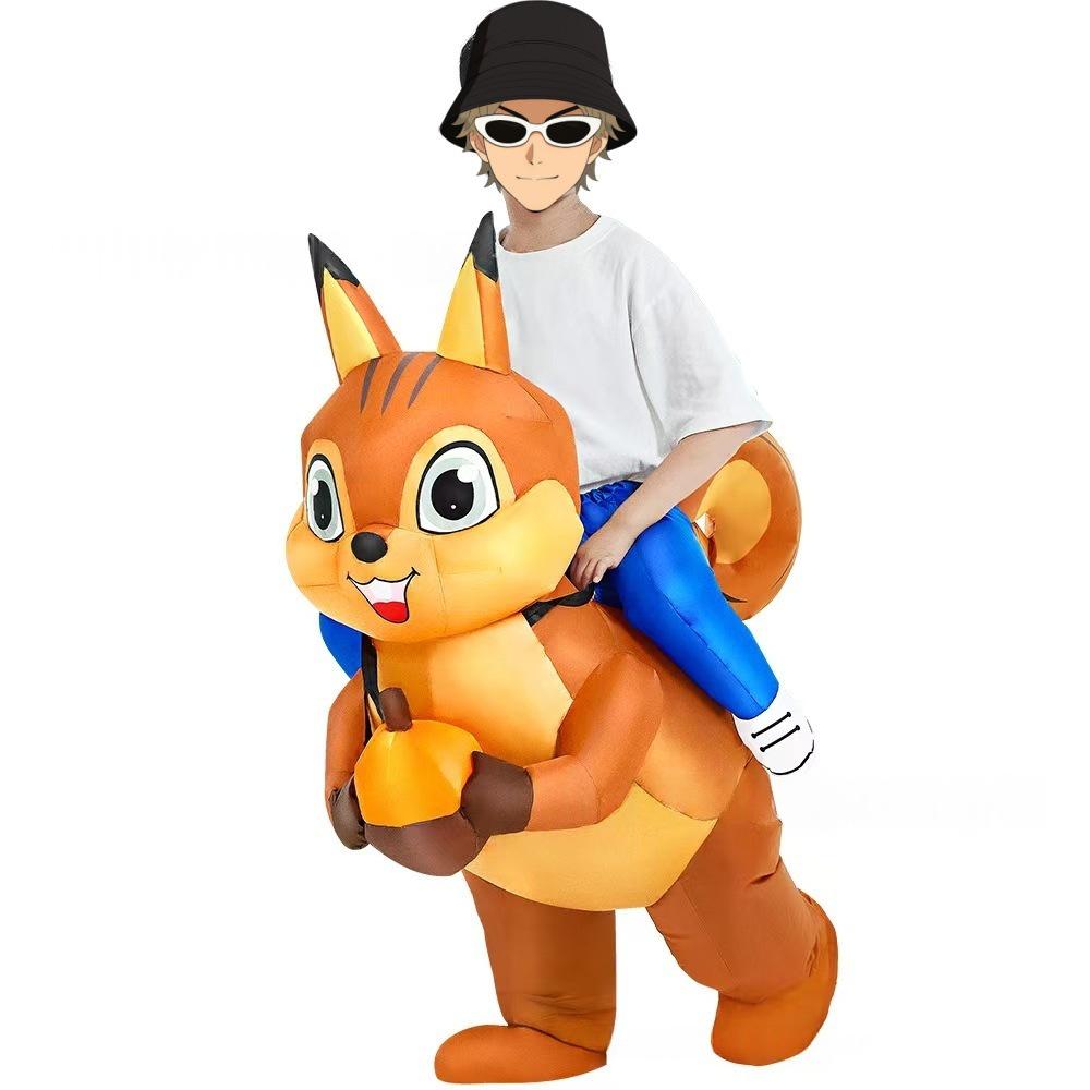 Grijze Muis Halloween Maskerade Opblaasbaar Kostuum Prop