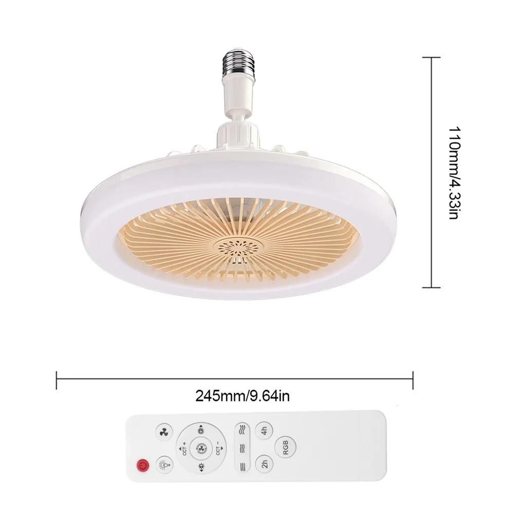 Aromatherapy Ceiling Fan with LED Light E27 Base Remote Control Rotatable Silent Electric Fan for Kitchen Bedroom Living Room