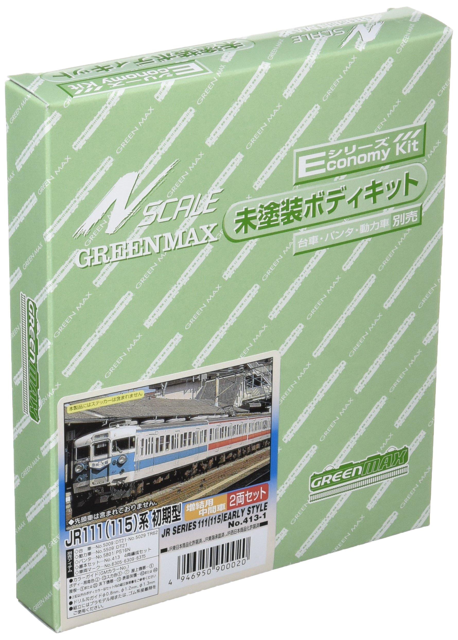 

Масштаб N Серия JR111 Ранняя модель Набор средних вагонов Неокрашенный кит для сборки кузова 413-1 (115) Дополнение (2 машины)