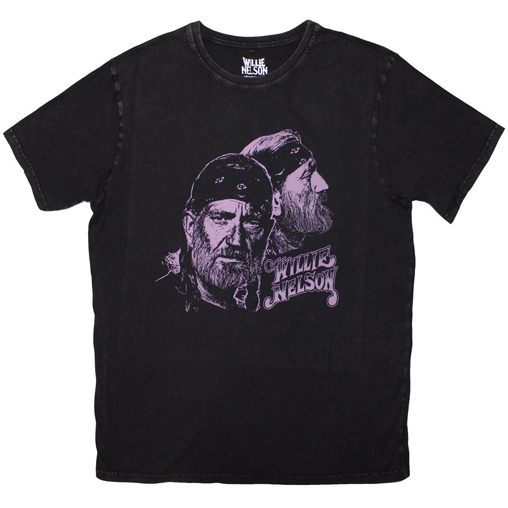 Willie nelson stone wash tshirt purple graphic official new L