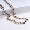 JMXD-120CM Long Shell Bead Crystal Necklace Hand Woven Colored Long Sweater Chain Candy Color Pearl Necklace