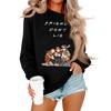 Women's And Men's Unisex Fashion Casual Long-sleeved Loose Printed Round Neck Pullover Hoodie Sweatshirt