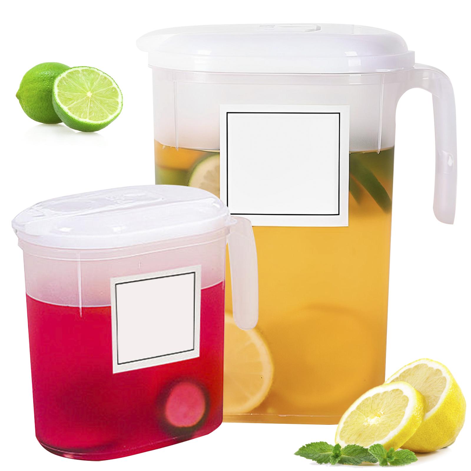 

Fruit Juicer Pitcher for Drinks 1.5/2L Mixing Water Pitcher with Lid Wide Mouth Juice Mixing Container Portable Bottle Mixer
