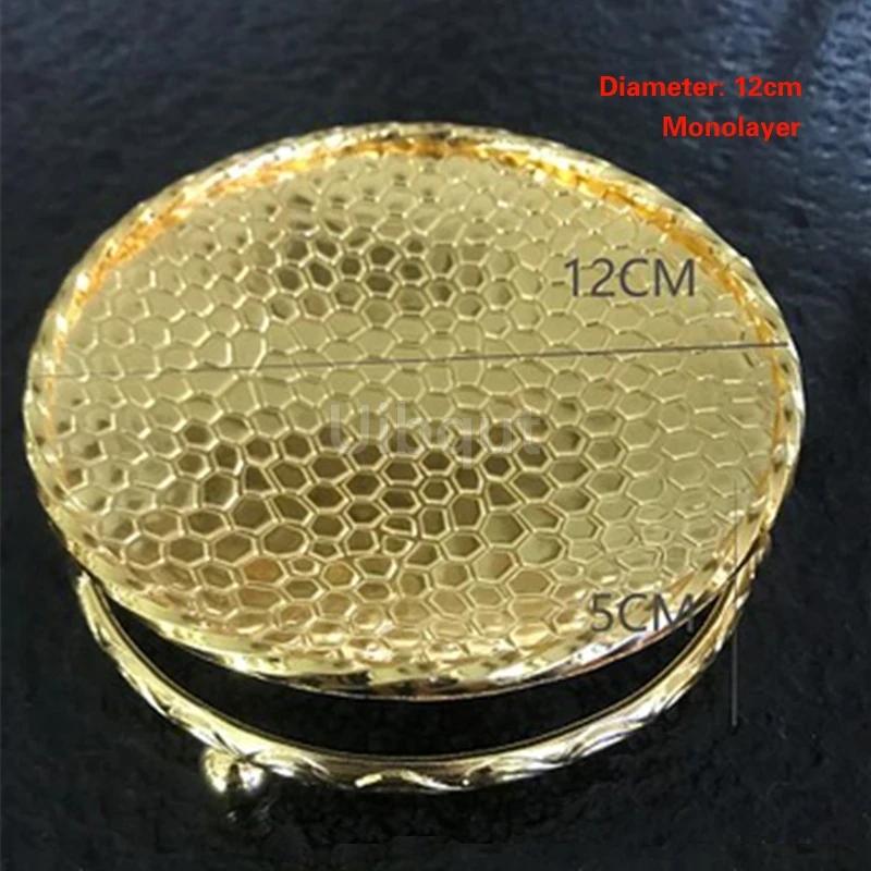 Creative pattern three layer Mini snack rack Fruit plate KTV bar restaurant tableware Cake rack Snack plate Water cube cake rack