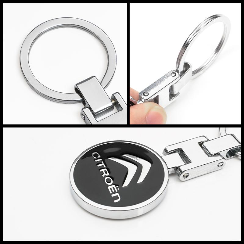 Portachiavi Metallo Emblema Auto Portachiavi Accessori Auto Per Citroen C4 C3 C2 C1 Berlingo Xsara Picasso Ornamento Portachiavi