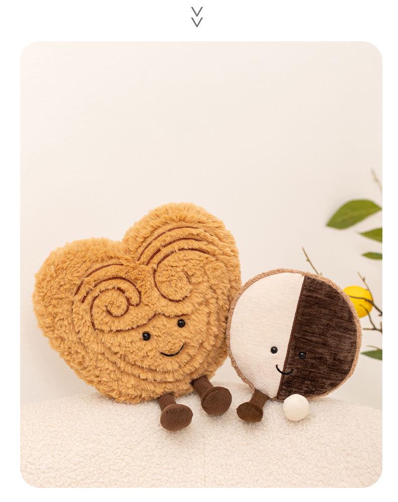 Hobby Dessert Plush Toy Set: Butterfly Pastry, Pudding Doll, and Biscuits Ornaments for Tea Time or Photo Props.