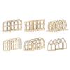 48 Piezas Puerta de Hada de Madera Ventana DIY 12 Patrones Hada Miniatura