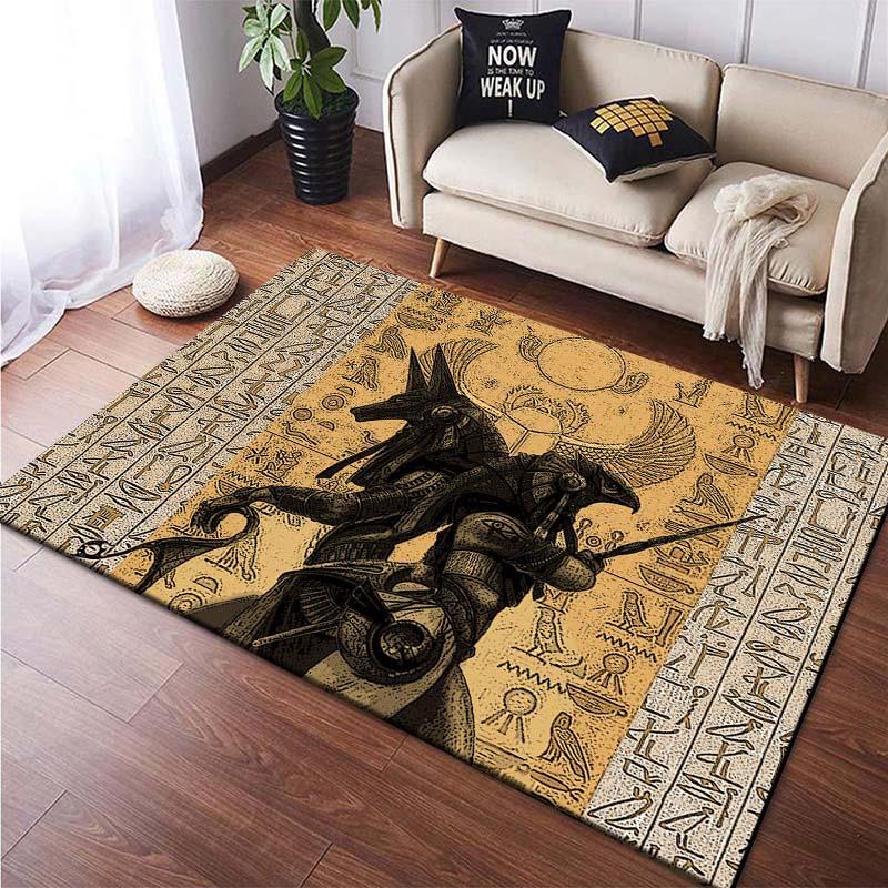 15 Sizes Ancient Egypt God Wall Art Carpet Rug for  Living Room Bedroom Rug Washable Floor Mats Household Area Mat Home Decor
