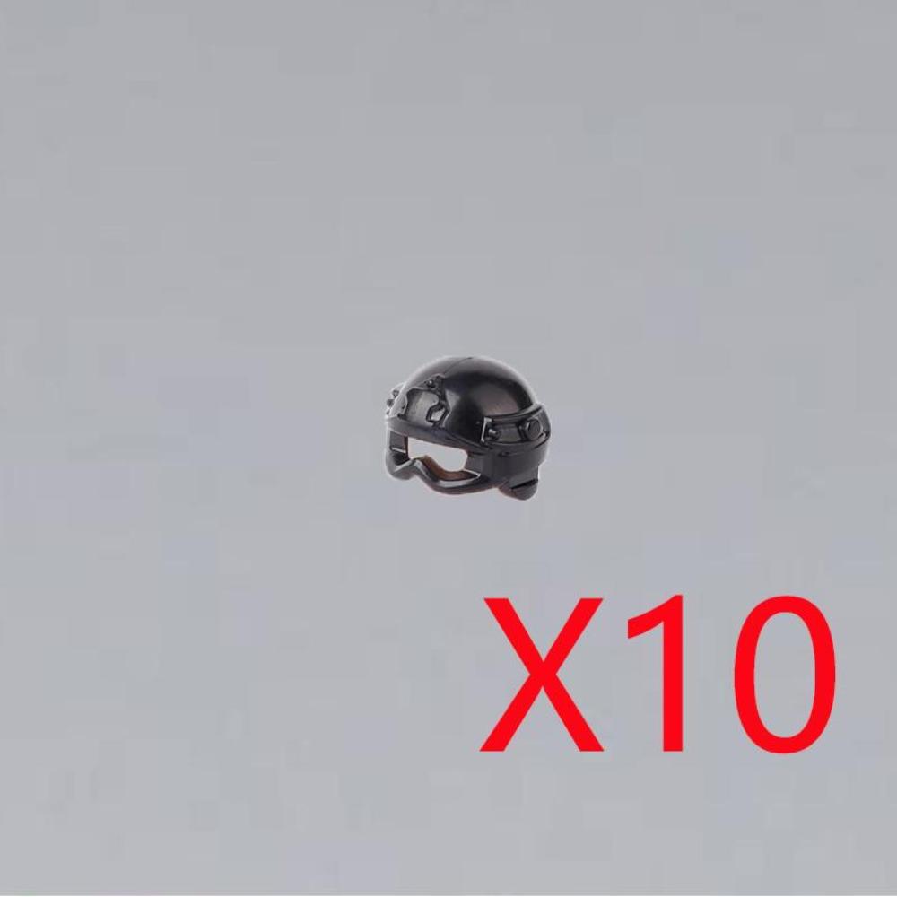 MOC WWII Military Building Blocks Accessories Figure Soldier Ninja Helmet Toy Hat Mini Brick Scarf Mask Knee Pads Gift Toys X027