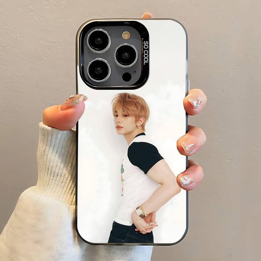 Korea Singer H-Hyunjins Phone Case For iPhone 16,15,14,13,12,11,Pro,Max,Plus,Mini,SE Anti Fall Black Matte Hard Bumper