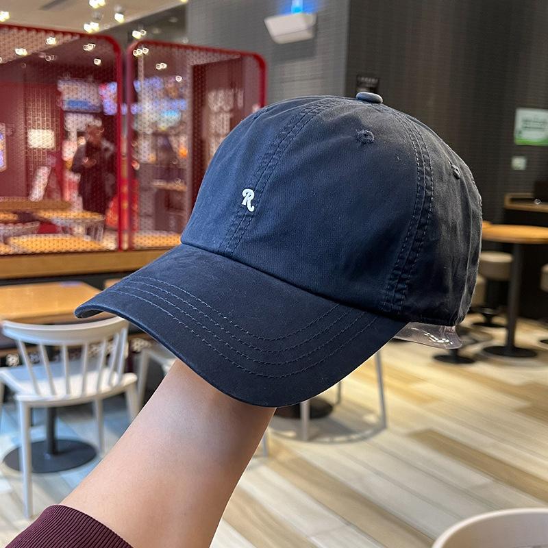 Simple Letter Baseball Cap for Women Korean Versatile Casual Duck Tongue Hat Summer Cotton Female Sun Visor Hats