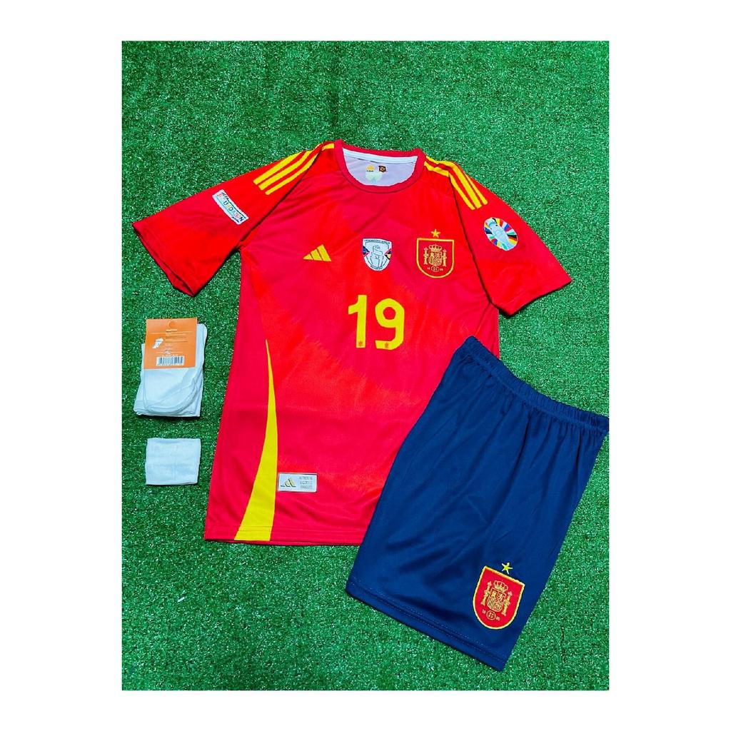 Spain Euro 2024 Final Legendary Laminated Yamal Kids Jersey Set Of 4