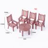 1 Set Of Mini Simulation Table And Chair Model Scene Toy Furniture Accessories