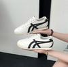 Striped lace-up German training shoes women's summer 2025 new fashion versatile comfortable sports leisure lightweight white shoes
