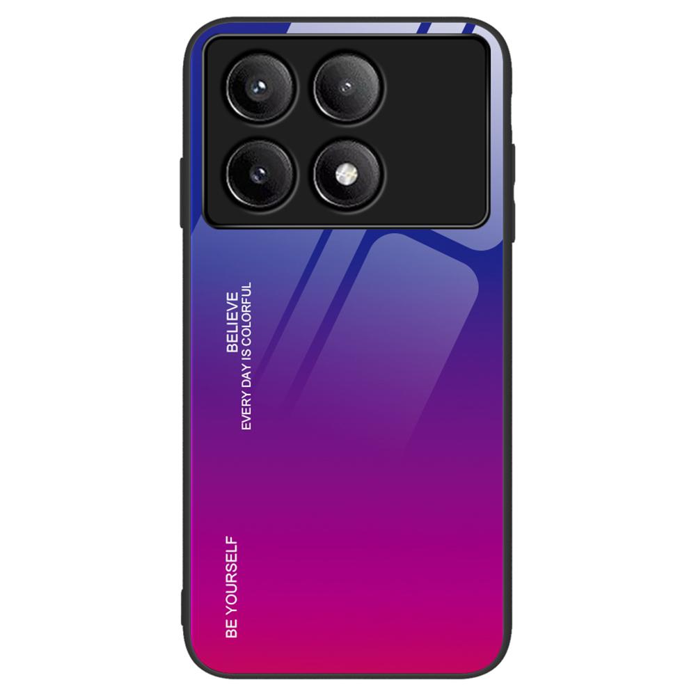 For Xiaomi Poco F6 Pro 5G/Redmi K70 5G/K70 Pro Case Tempered Glass Phone Cover Gradient Color