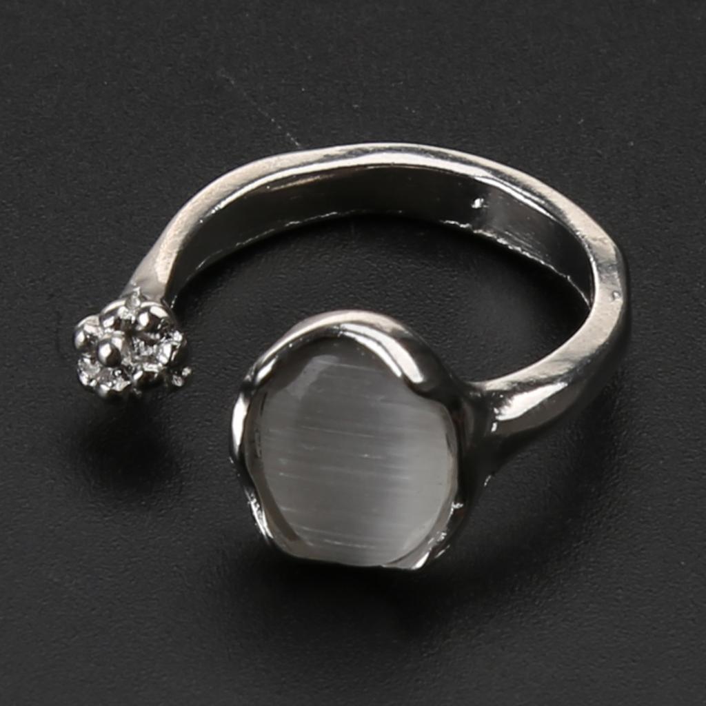 Natural Stone Ring Hollow Rings for Women Y2K Trend Ring Fashion Finger Jewelry