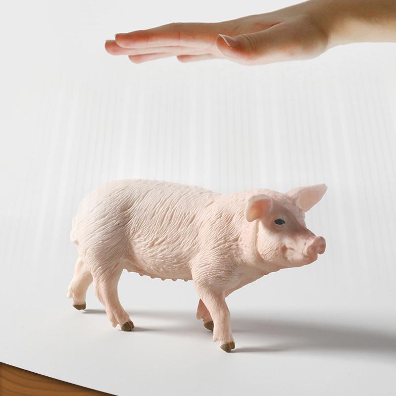 Realistic Animal Model Simulated Poultry Figurines Miniatures Mini Farm Dog Duck Cock Models Ornaments For Children Kids Gifts