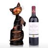 Tooarts Cat-Shaped Wine Holder, Metal Sculpture, Practical Interior Decorative Craft