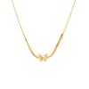 Stainless Steel Fashion Flat Snake Bkade Chain Butterfly Tassel Pendant Necklace For Women Jewelry Accessories