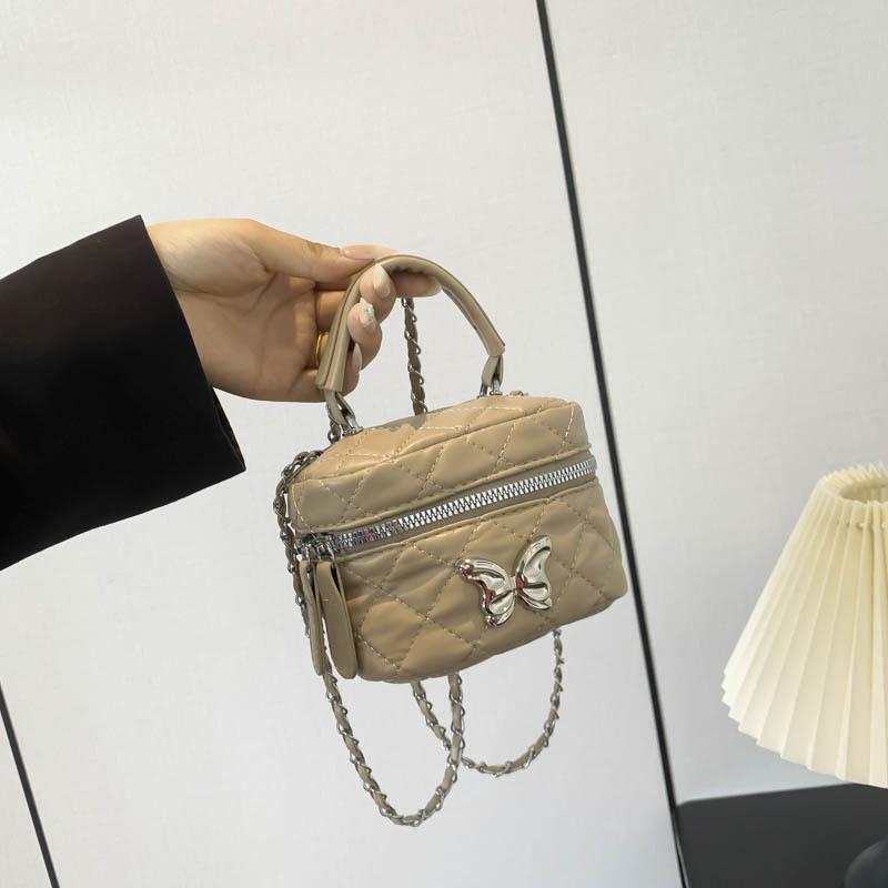 High Value Portable Mini Box Bag Women'S Rhombus Chain Mouth Red Envelope Bow Shoulder Messenger Bag