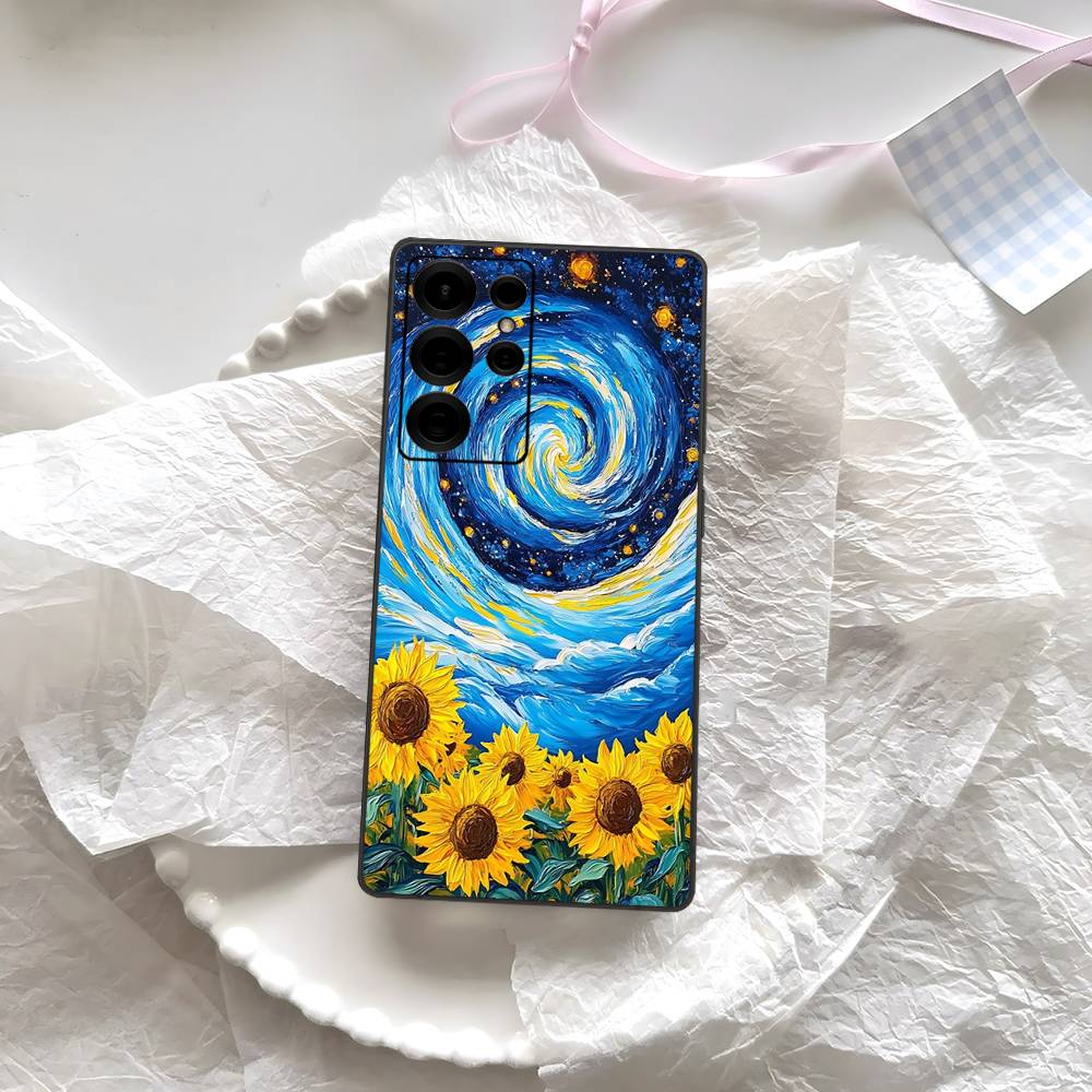 Van Gogh Starry Sky Phone Case For Samsung S 24 Fe 25 Ultra Plus 20 Lite 21 30 22 23 24 22 Ultra 5G Fundas