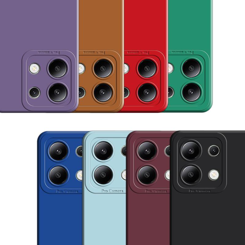 For Poco M6 Pro 4G Case For Xiaomi Poco M6 Pro 4G Cover Liquid Silicone Full Cover Camera Lens Shockproof Protection Bumper