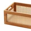 User Friendly Wooden Storage Basket Efficient and Portable Bamboos Woven Organizers for Desk Vanity or Office Supplies