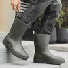 Low Heel Male Shoes Plain Farming Mid Calf Rubber Waterproof Resistant 2026 Water Comfortable High Quality Mud Men's Rain Boots
